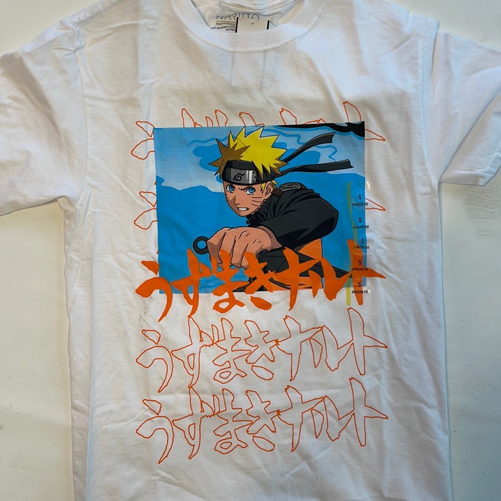 Naruto Shippuden collection White Short sleeve T-Shirt Anime S NWT